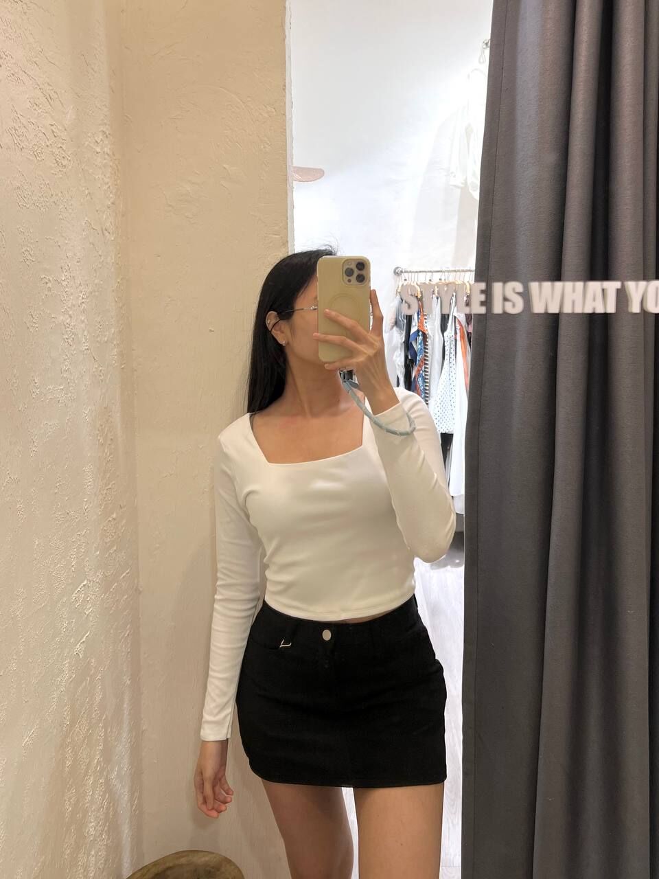 Square Neck Long Sleeve 223