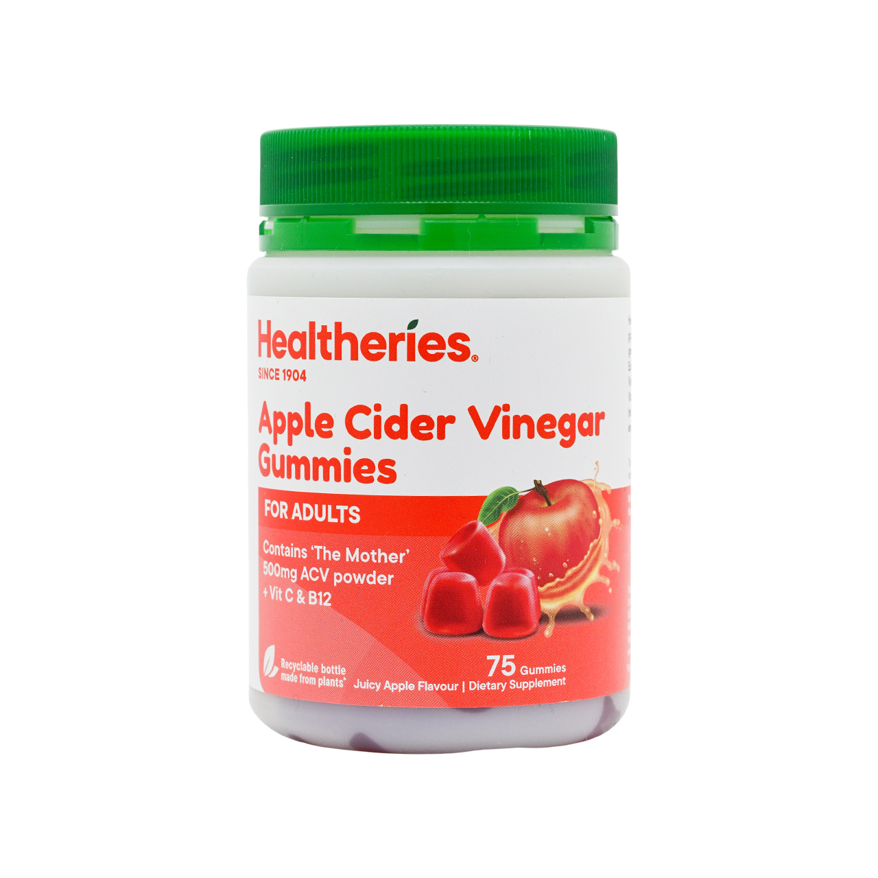 A15 Healtheries 蘋果醋+維他命C+維他命B軟糖 75粒【買一送一】