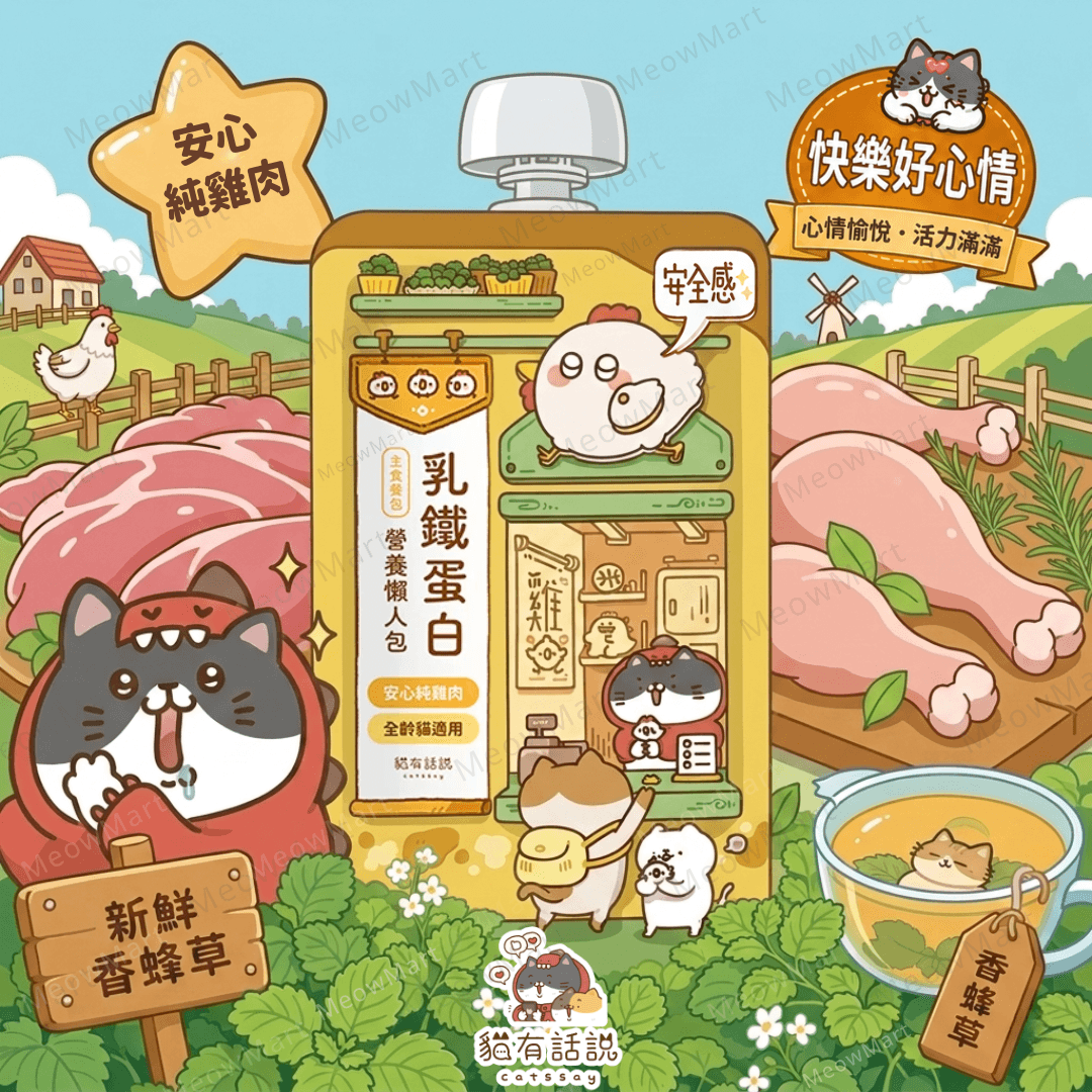 (Taiwan) Catssay Lactoferrin Complete Cat Food - Pure Chicken 120g (Stablize Emotion)