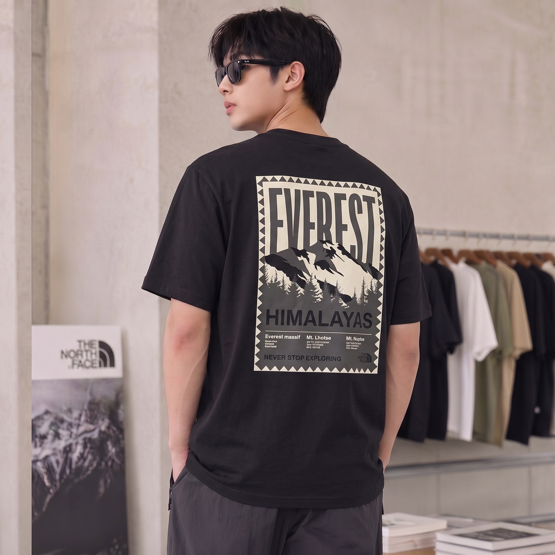 THE NORTH FACE 男大人 喜馬拉雅 正反山脈 短TEE