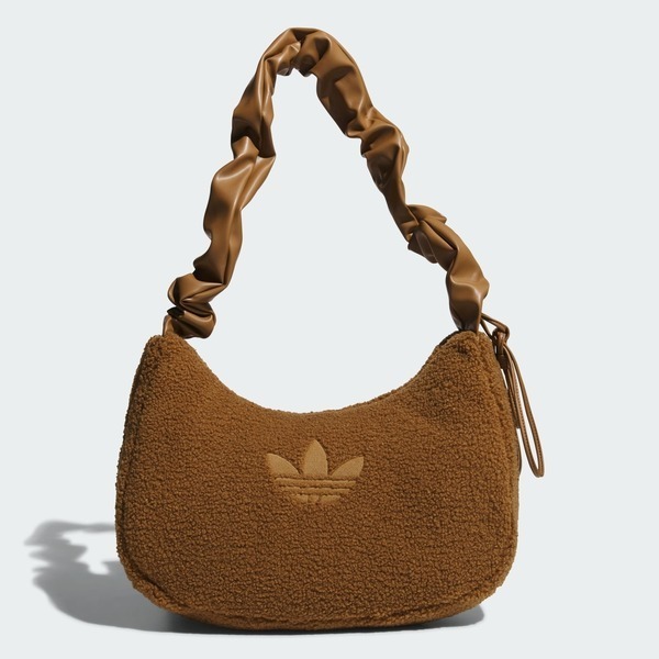 Adidas 愛迪達 Shldr Bag Shrp KT0858 側背包 肩背 斜背 暖冬咖啡棕 毛絨絨