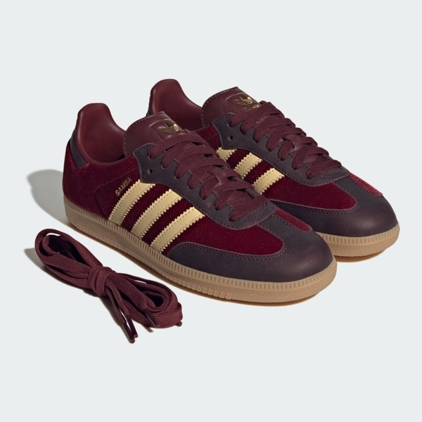 Adidas 愛迪達 Samba OG W JS1394 女 休閒鞋 復古 麂皮 流行 酒紅