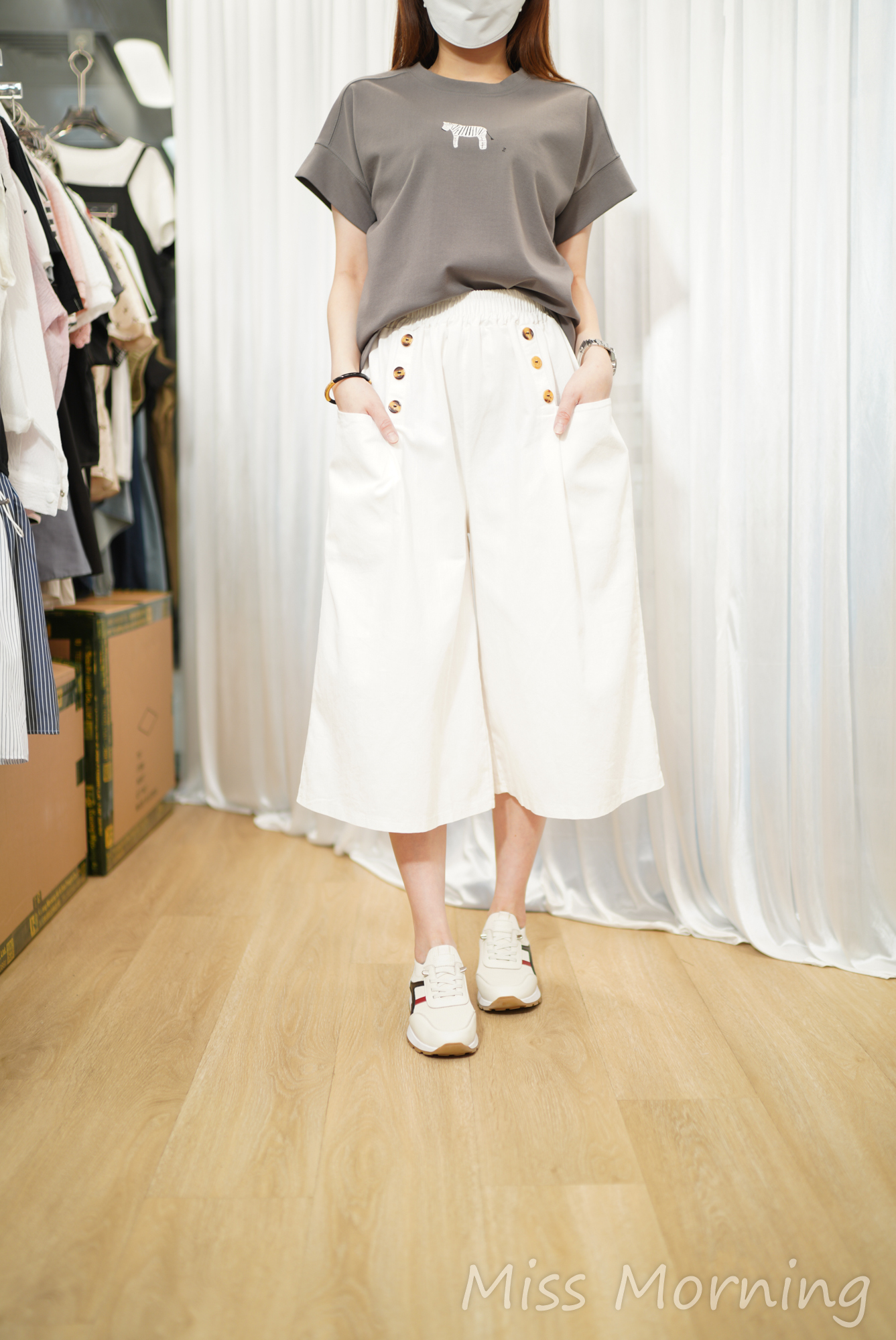 面料挺身小斑馬tee(15228)