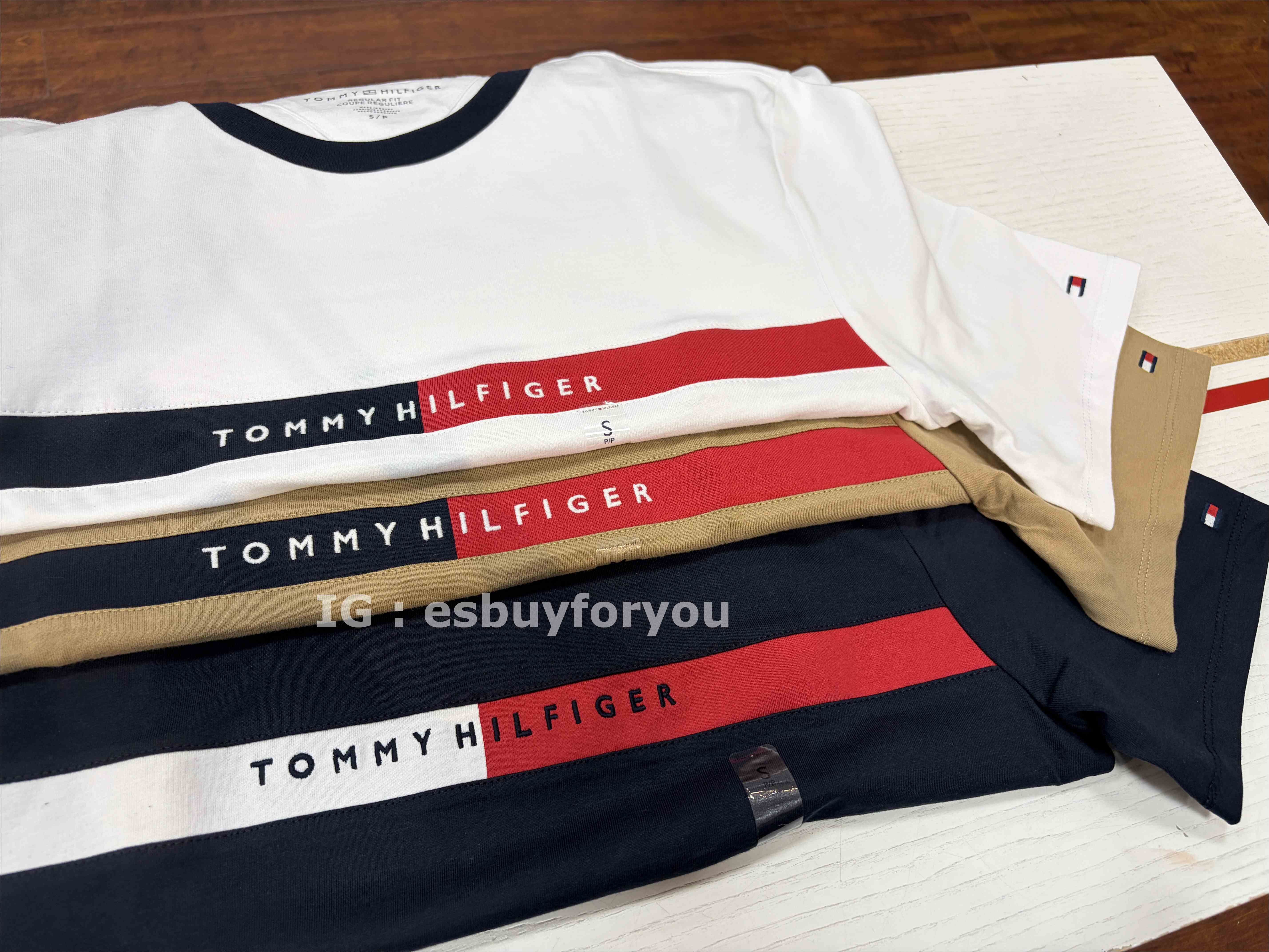 TOMMY 男大人 經典款 織布條字樣 短TEE (3色)