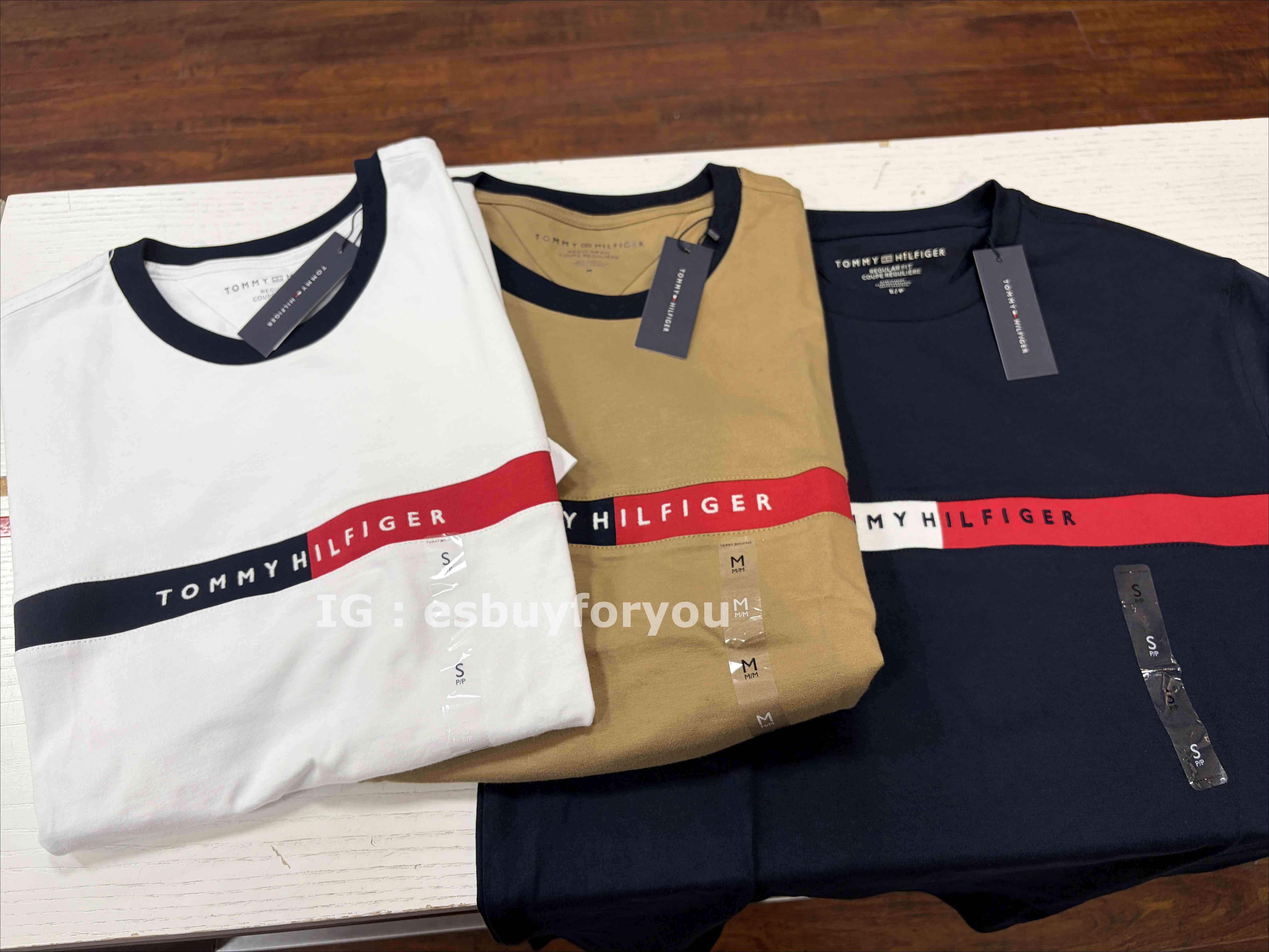 TOMMY 男大人 經典款 織布條字樣 短TEE (3色)