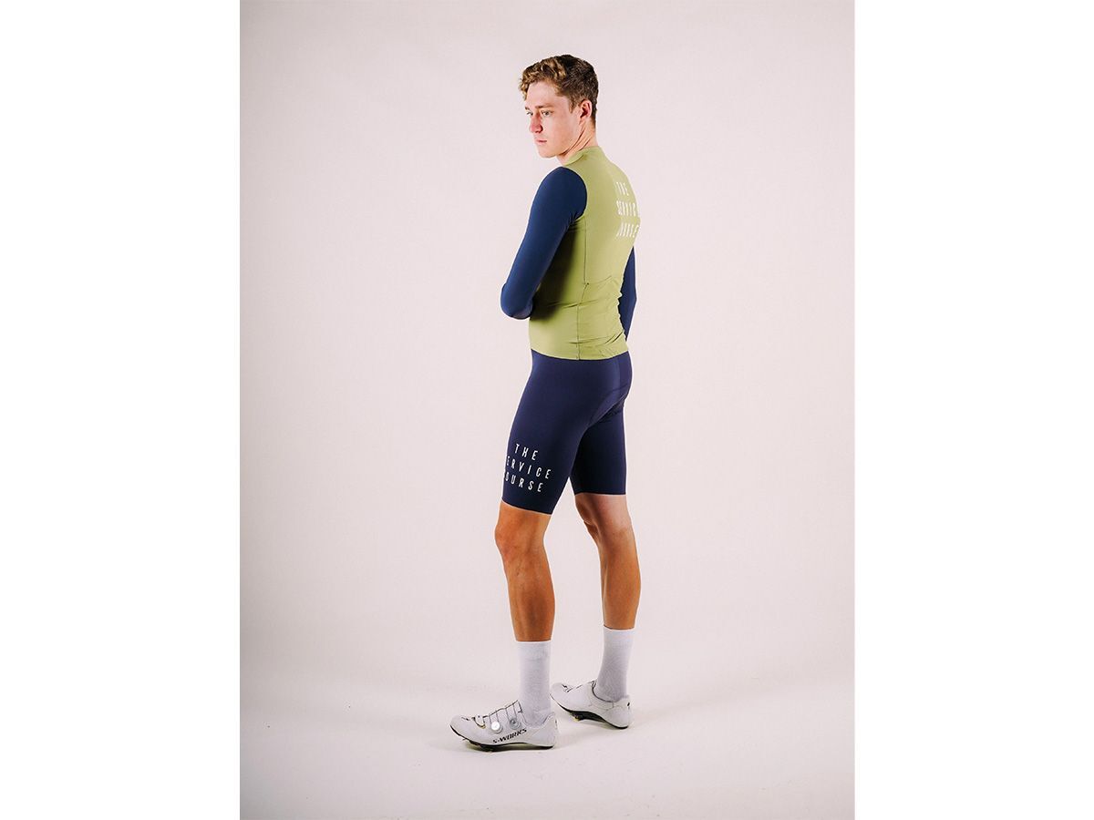 The Service Course Men Bib Shorts (2.0) 男款連身車褲 藍色
