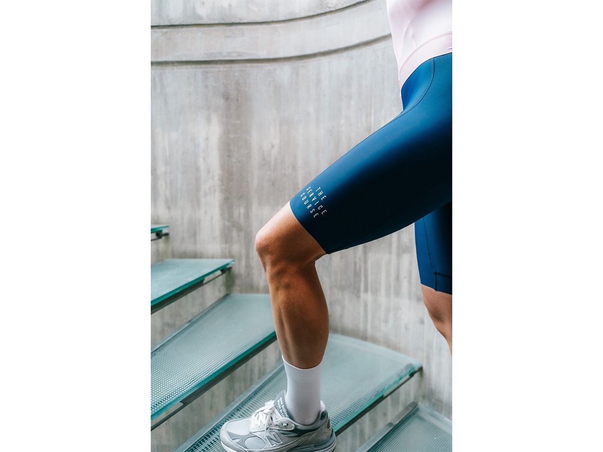The Service Course Men's Logo Bib Shorts 男款連身車褲 - 海軍藍