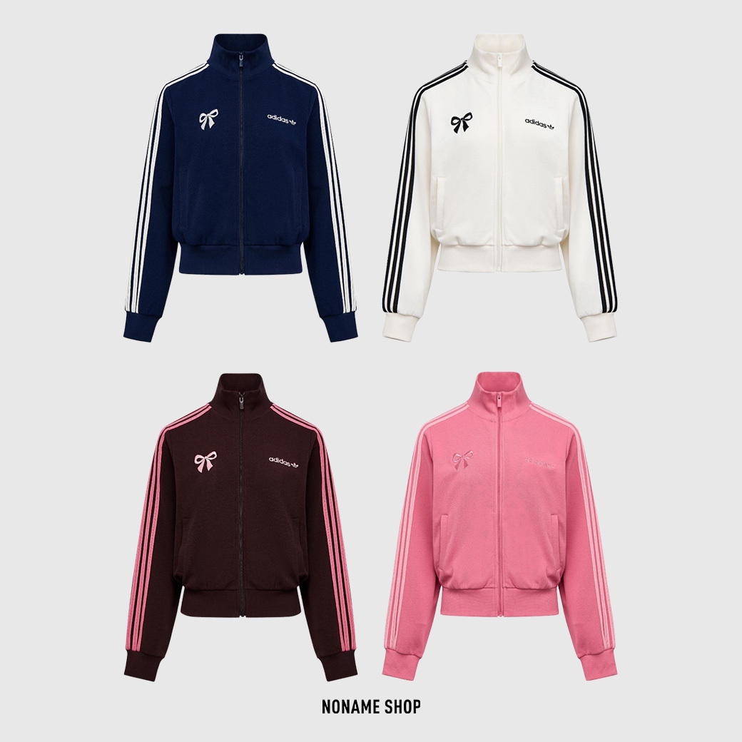 ADIDAS ORIGINALS 蝴蝶結 刺繡 字母 立領 微短版 外套 四色 (女款)