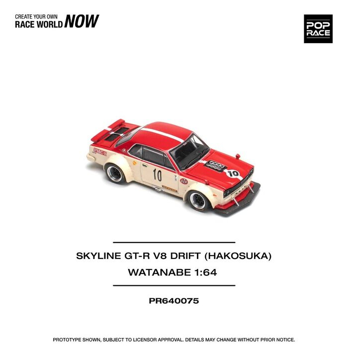 POPRACE 1/64 Skyline GT-R V8 Drift (Hakosuka) - Watanabe