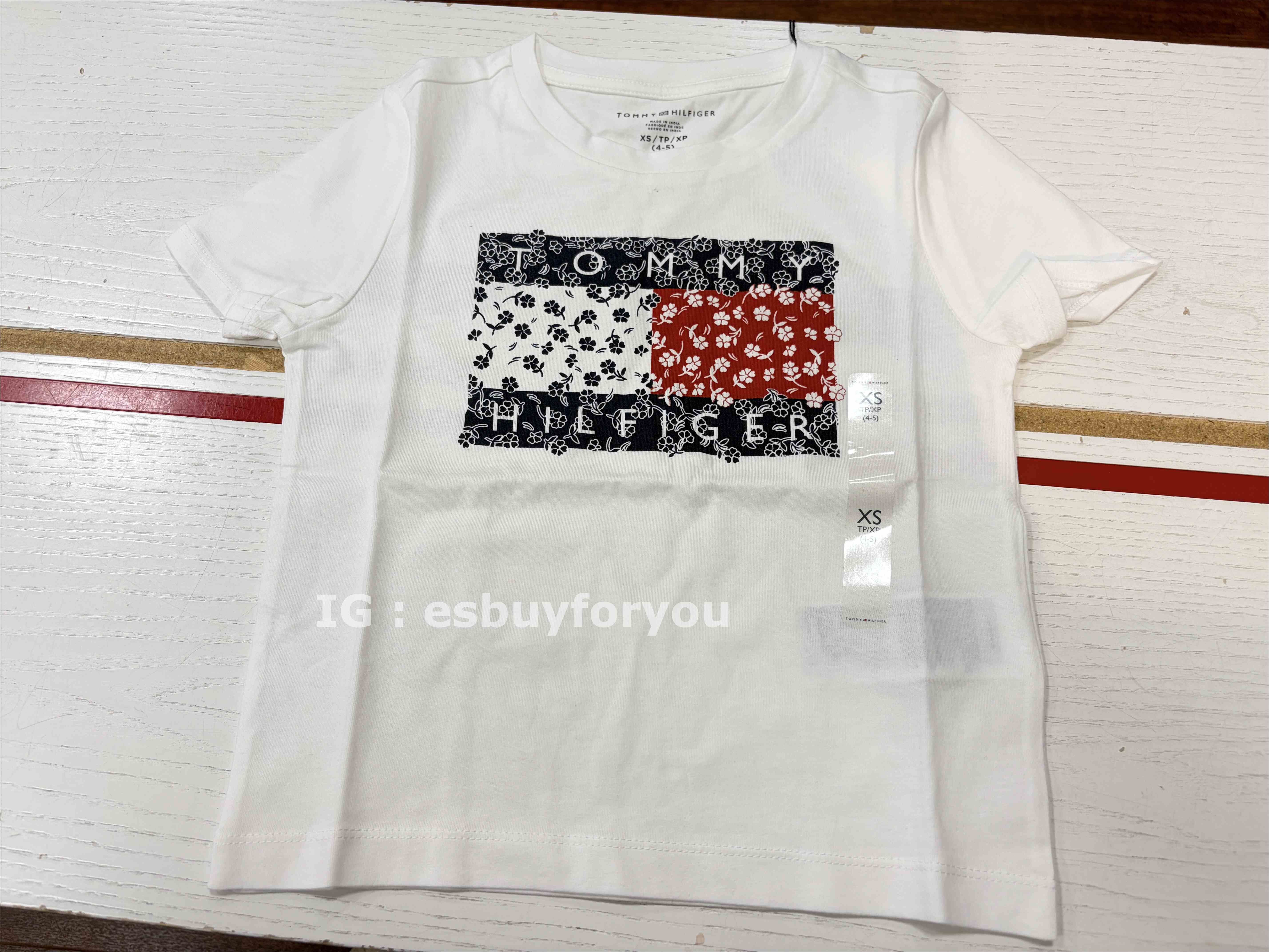 TOMMY 女童 花卉LOGO 短TEE