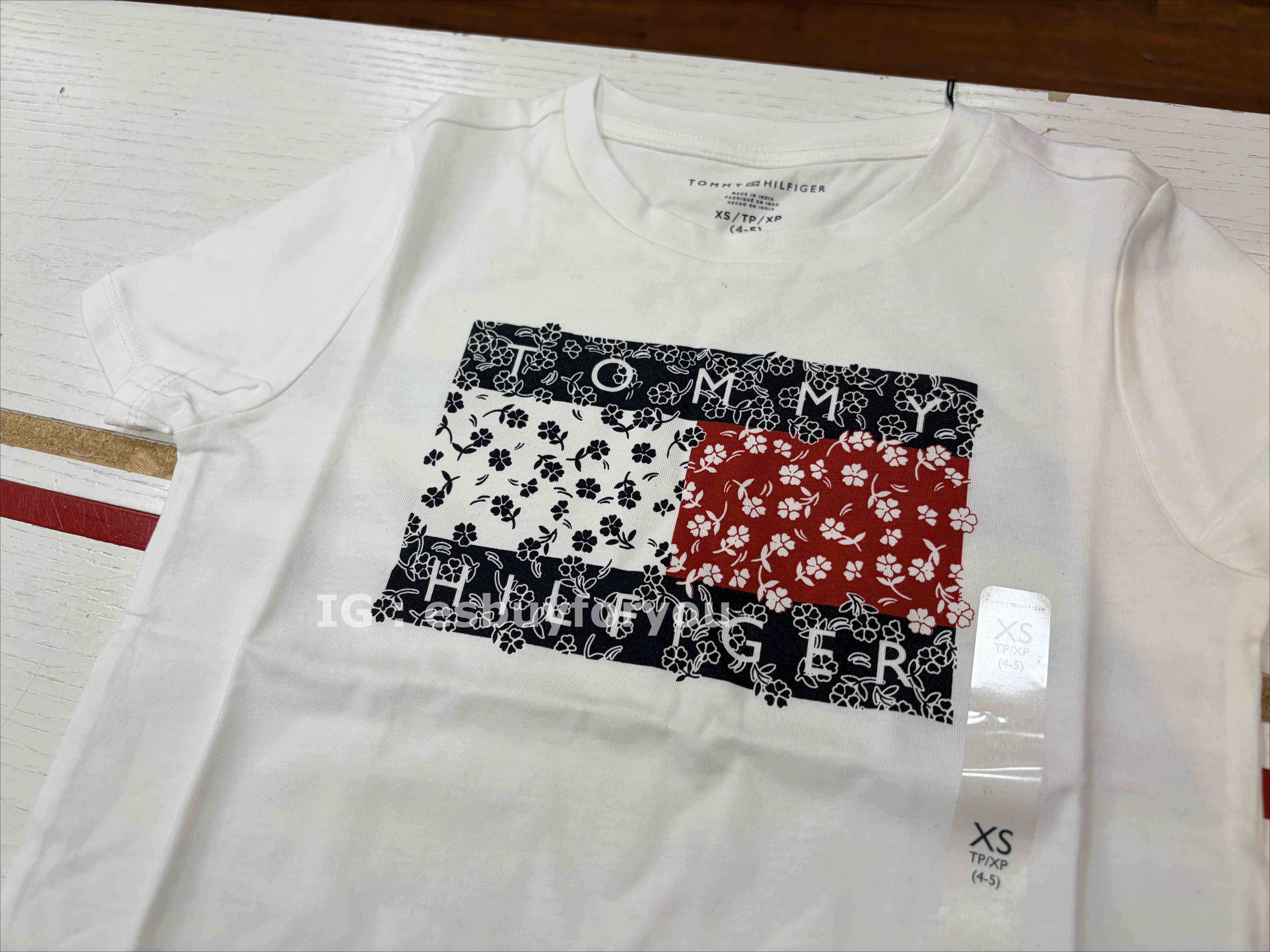 TOMMY 女童 花卉LOGO 短TEE
