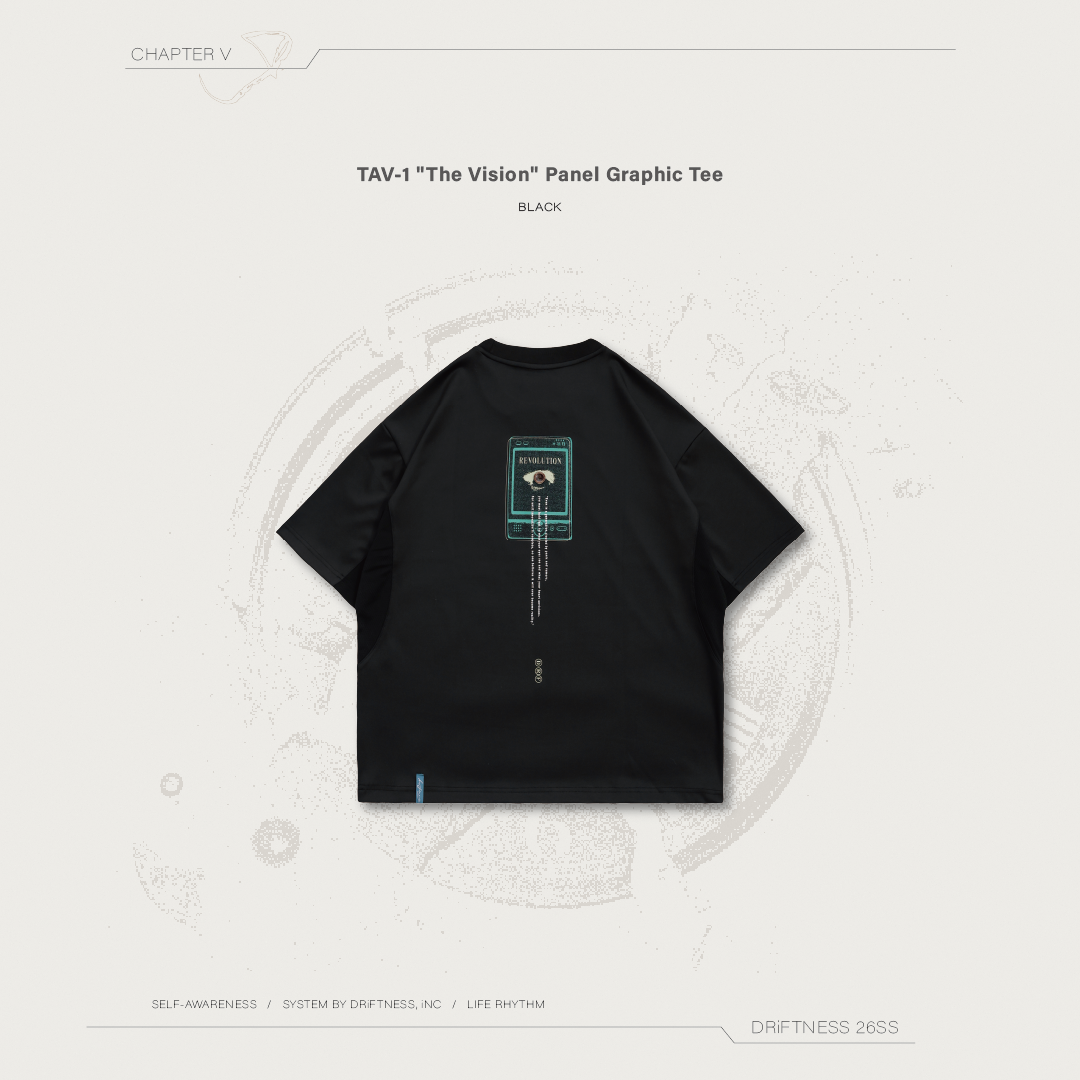DRiFTNESS｜TAV-1 "The Vision" 定錨者系列背圖短袖 - Black