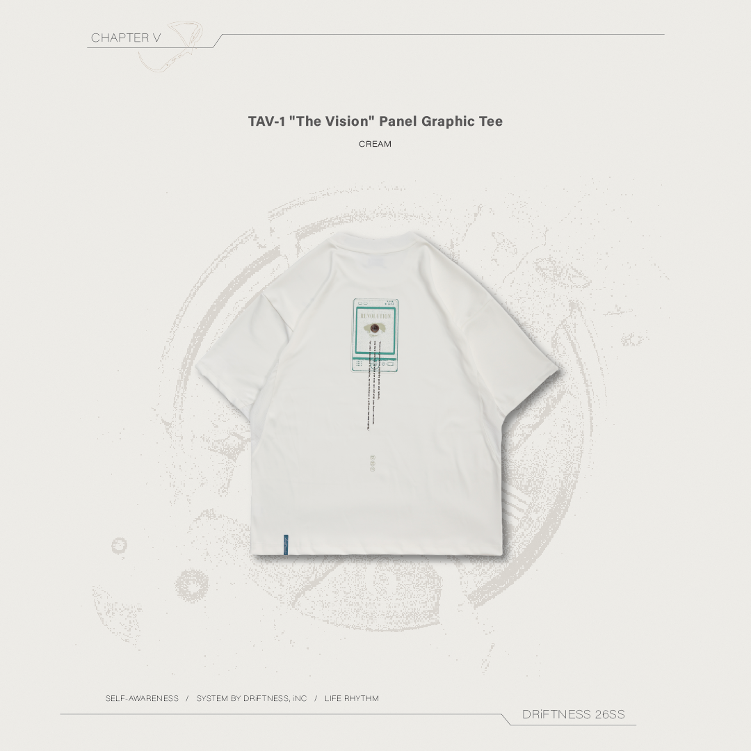 DRiFTNESS｜TAV-1 "The Vision" 定錨者系列背圖短袖 - Cream