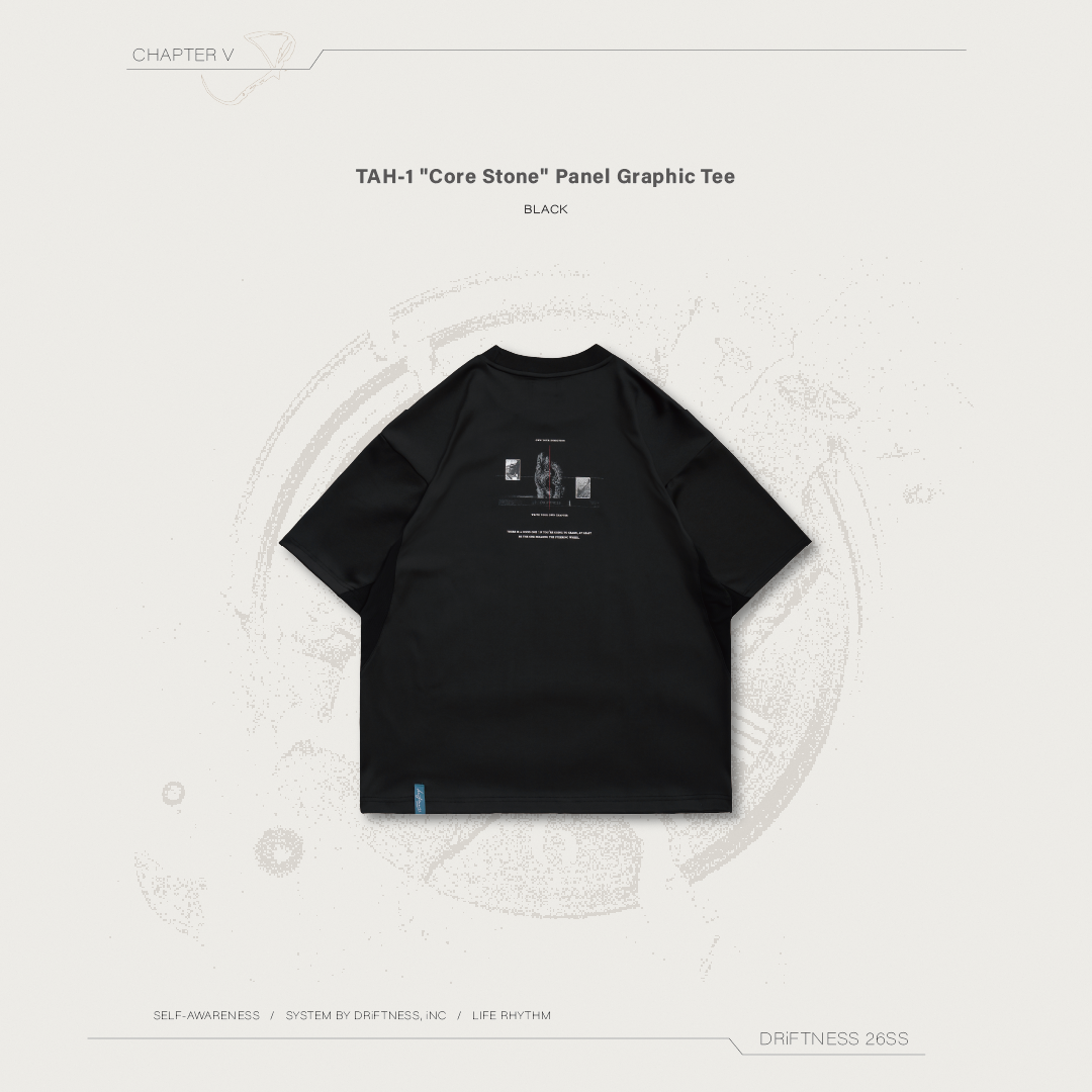 DRiFTNESS｜TAH-1 "Core Stone" 定錨者系列背圖短袖 - Black