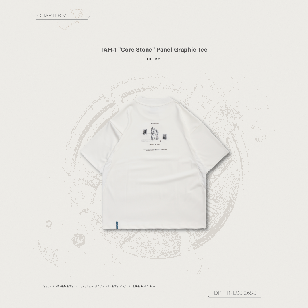 DRiFTNESS｜TAH-1 "Core Stone" 定錨者系列背圖短袖 - Cream