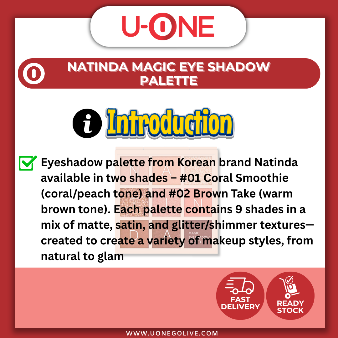 U-ONE | Korea | Natinda | Magic Eye Shadow Palatte | 3.5g