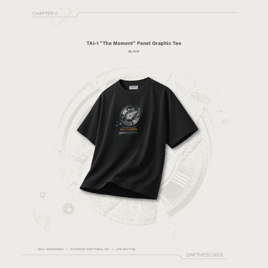 DRiFTNESS｜TAI-1 "The Moment" 定錨者系列背圖短袖 - Black