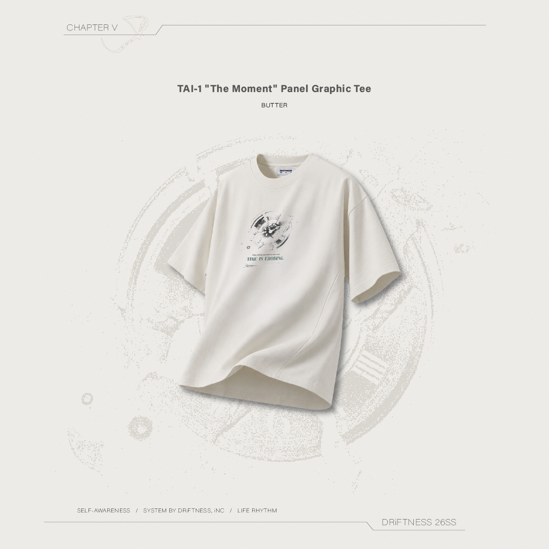 DRiFTNESS｜TAI-1 "The Moment" 定錨者系列背圖短袖 - Butter