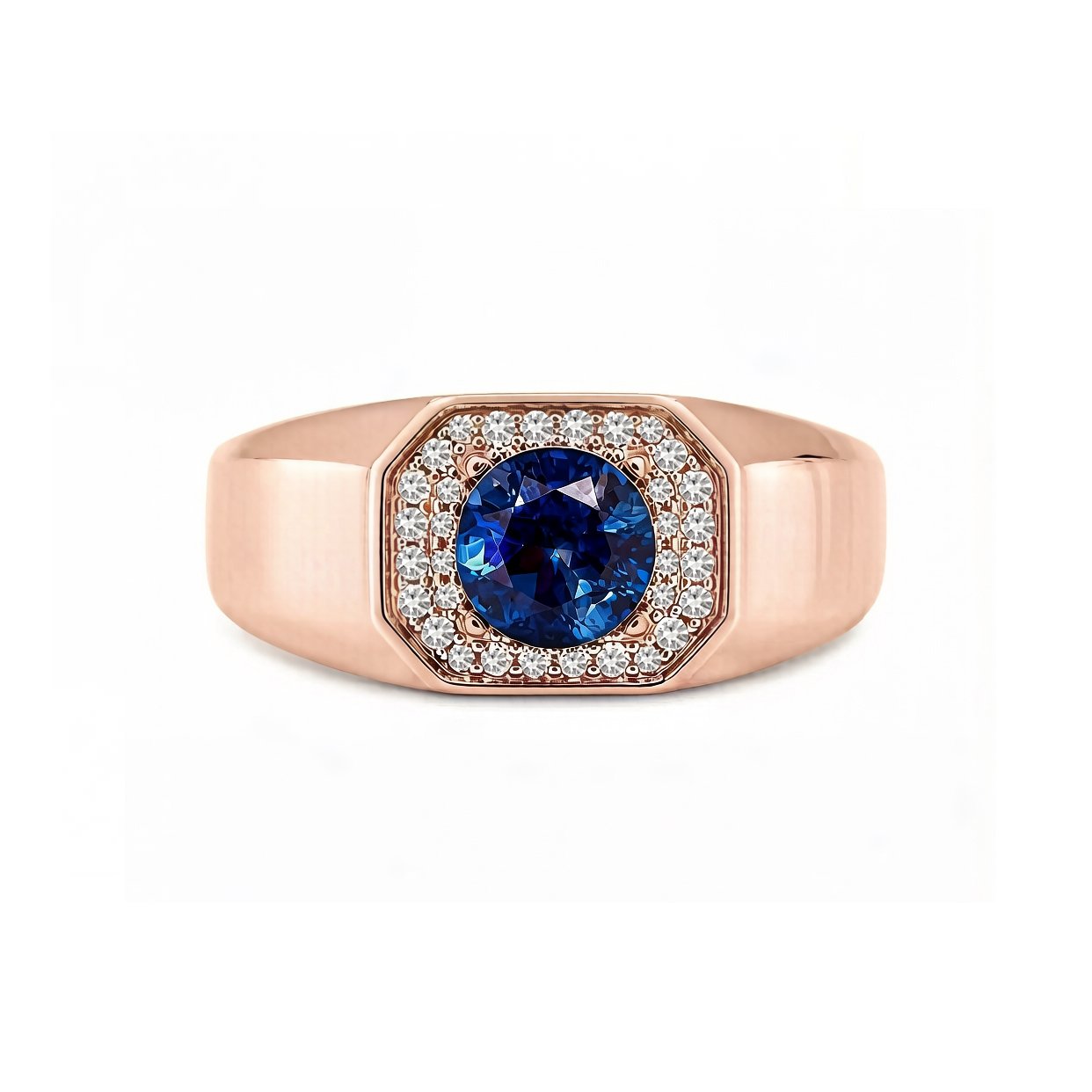Deep Ocean Elegance | London Blue Topaz Men’s Ring