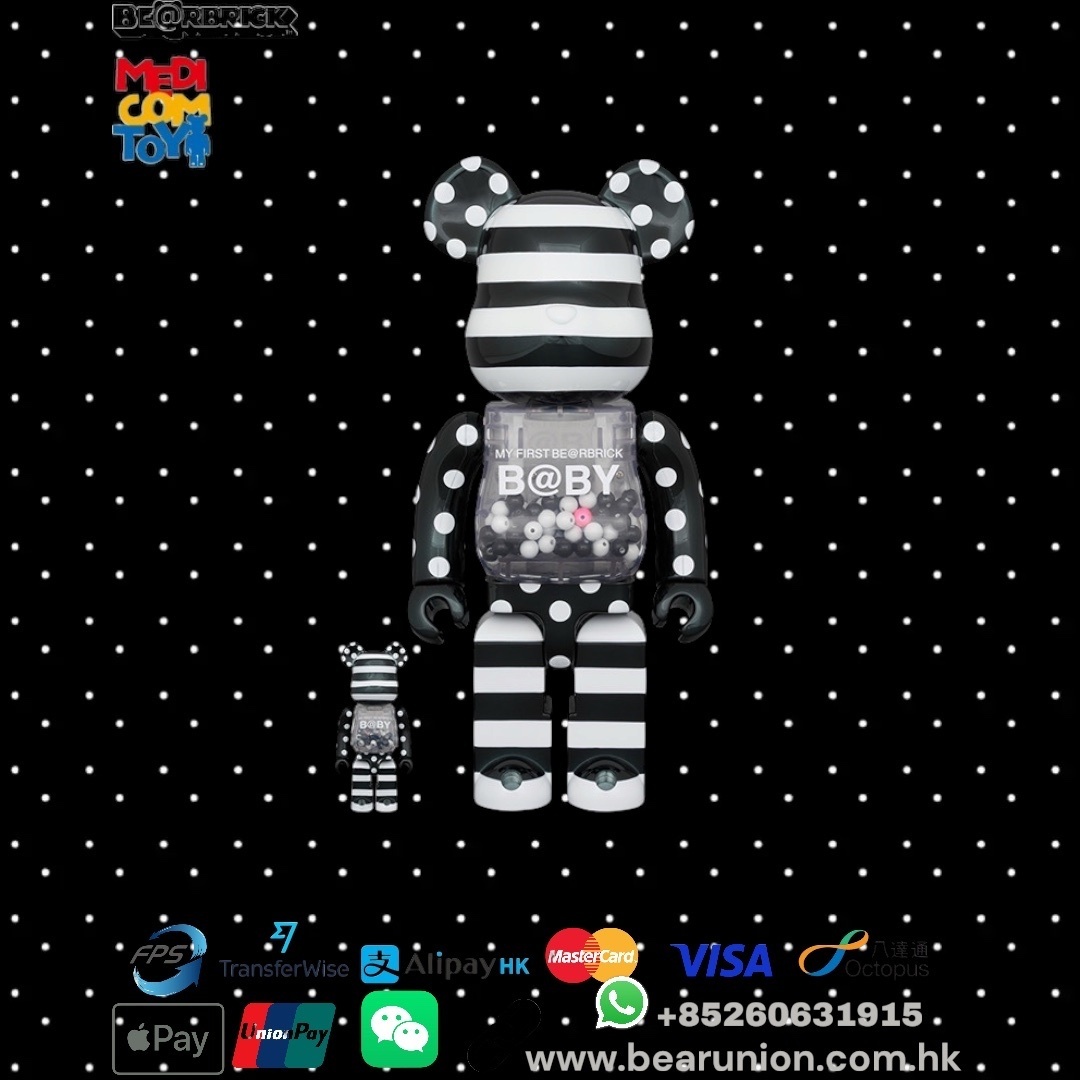🎏Pre-Order🎏Bearbrick 400% 100% B@BY White Black Chrome