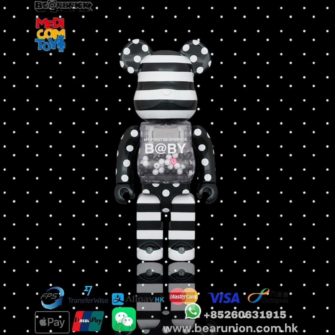 🎏Pre-Order🎏Bearbrick 1000% B@BY White Black Chrome