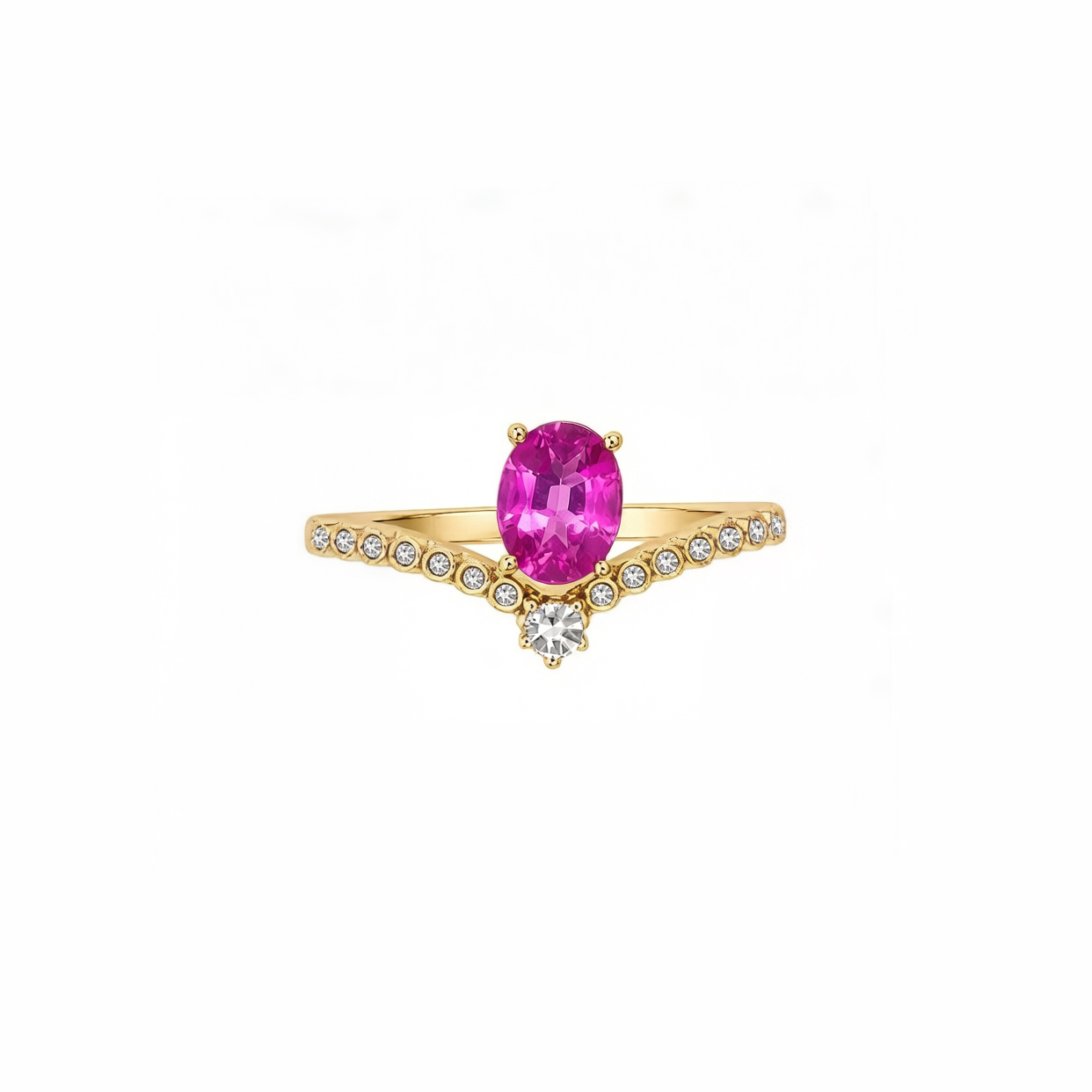 Twilight Star Embrace | Pink Topaz Ring