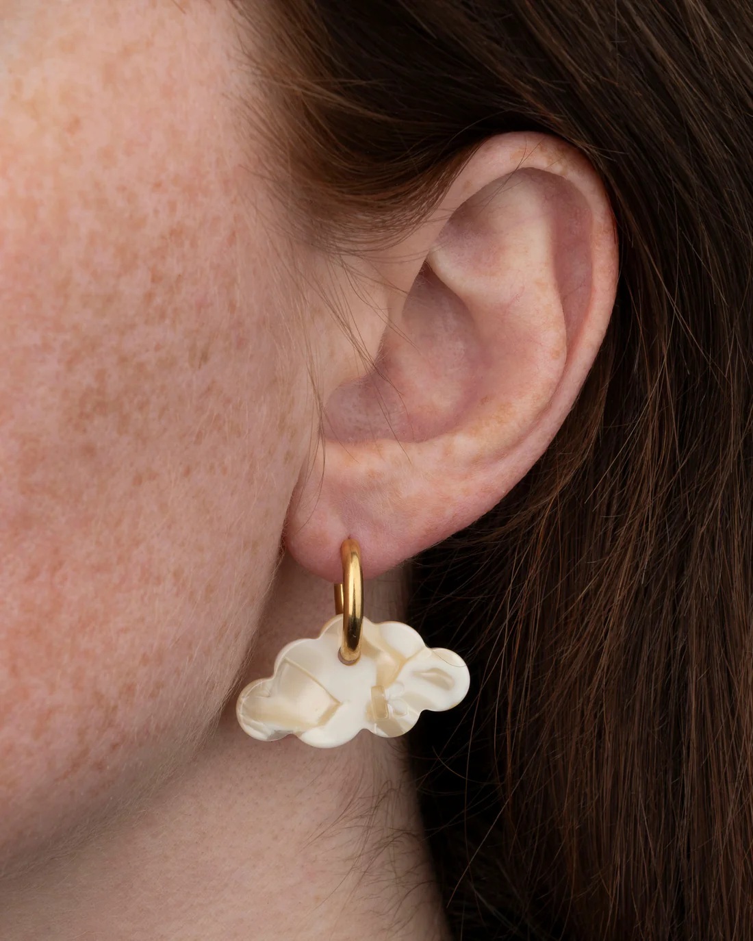 Kurage Ginza Earrings Nuage - Nude