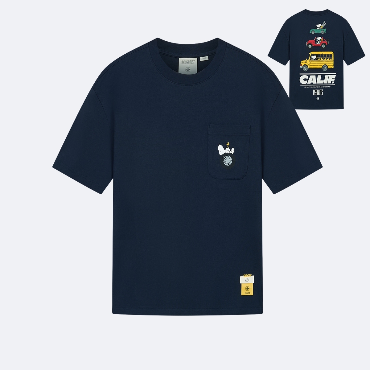 PALLADIUM x SNOOPY 印花圖案寬鬆全棉短袖口袋T裇