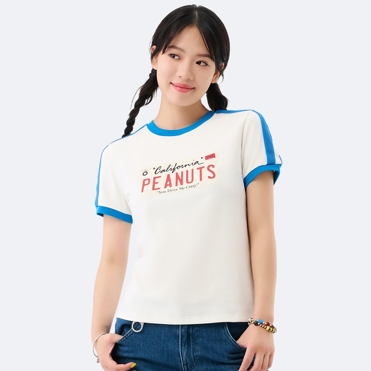 PALLADIUM x SNOOPY 女裝側面織帶印花圖案T裇
