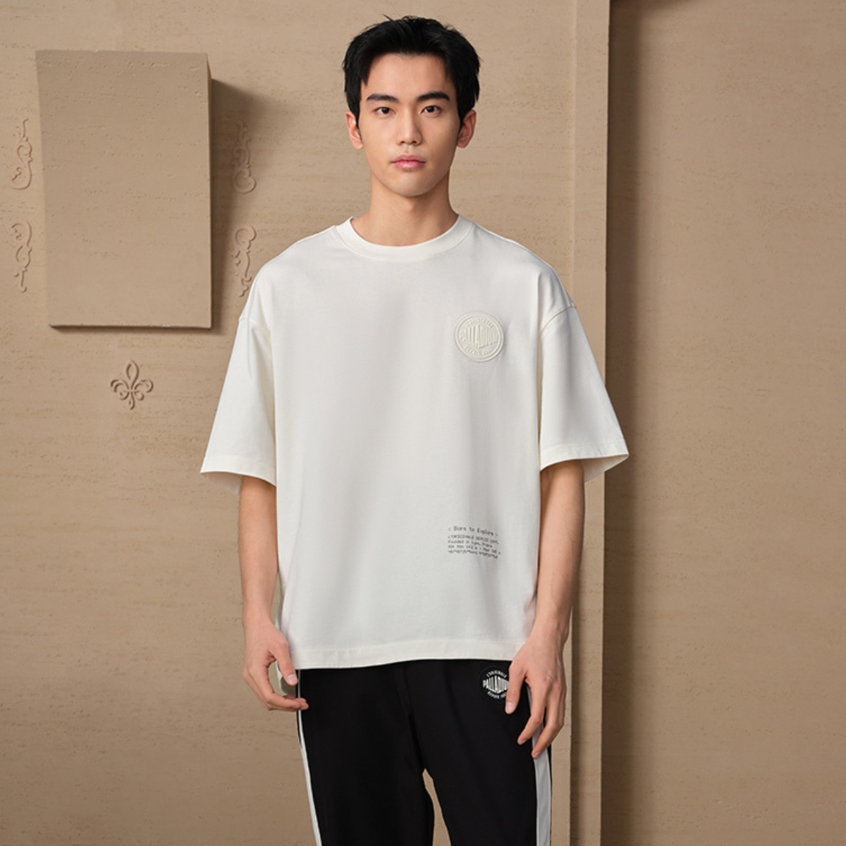 男裝 PALLADIUM LOGO 寬鬆落肩全棉T裇