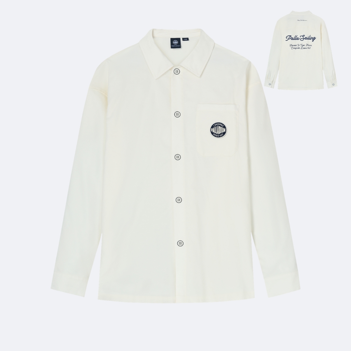 男裝 PALLADIUM LOGO 寬鬆全棉長袖裇衫