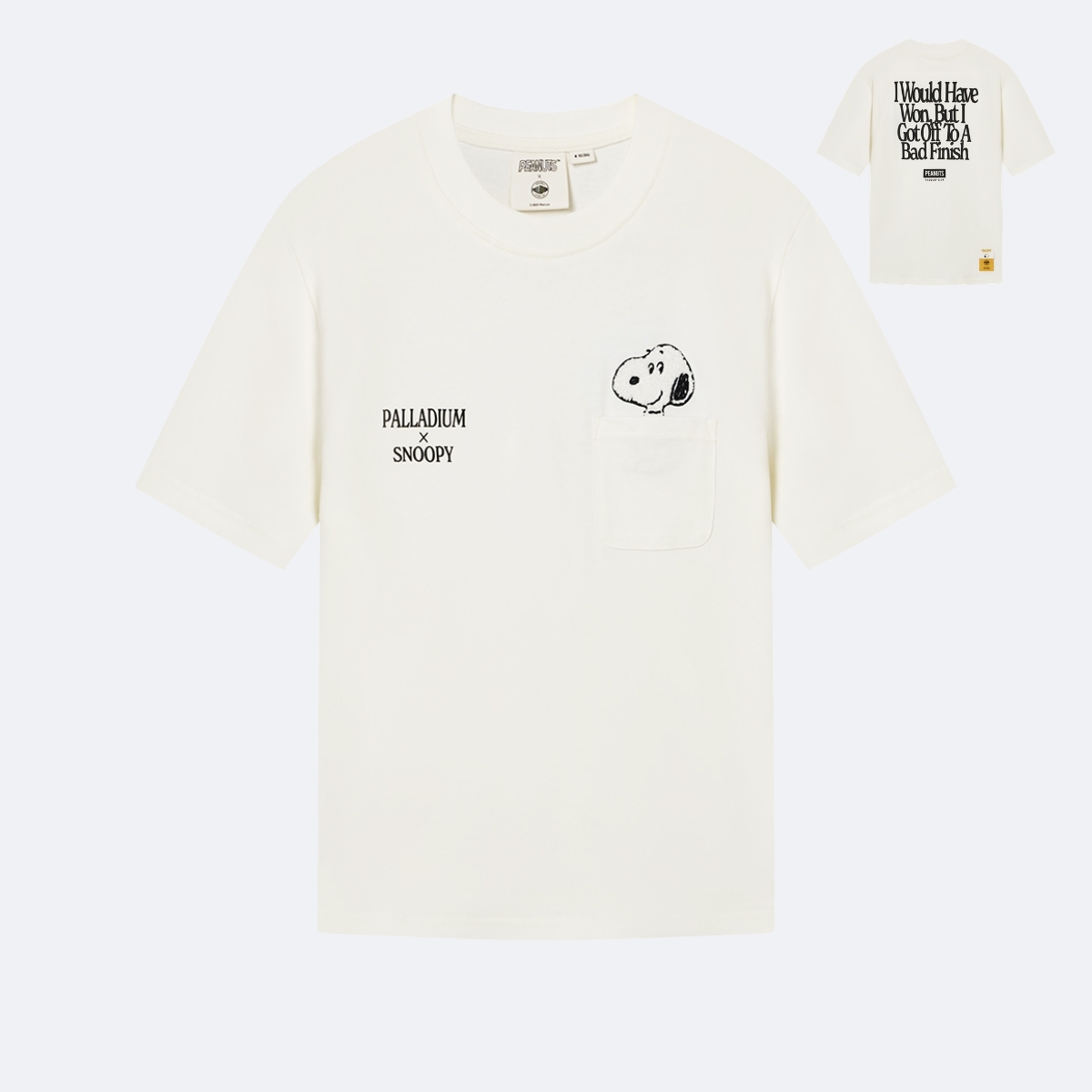 PALLADIUM x SNOOPY 女裝印花圖案寬鬆全棉短袖口袋T裇