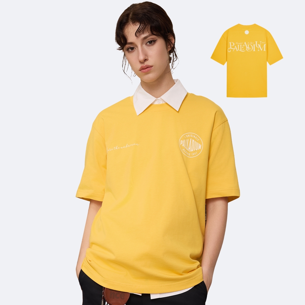 男裝 PALLADIUM LOGO 寬鬆落肩T裇