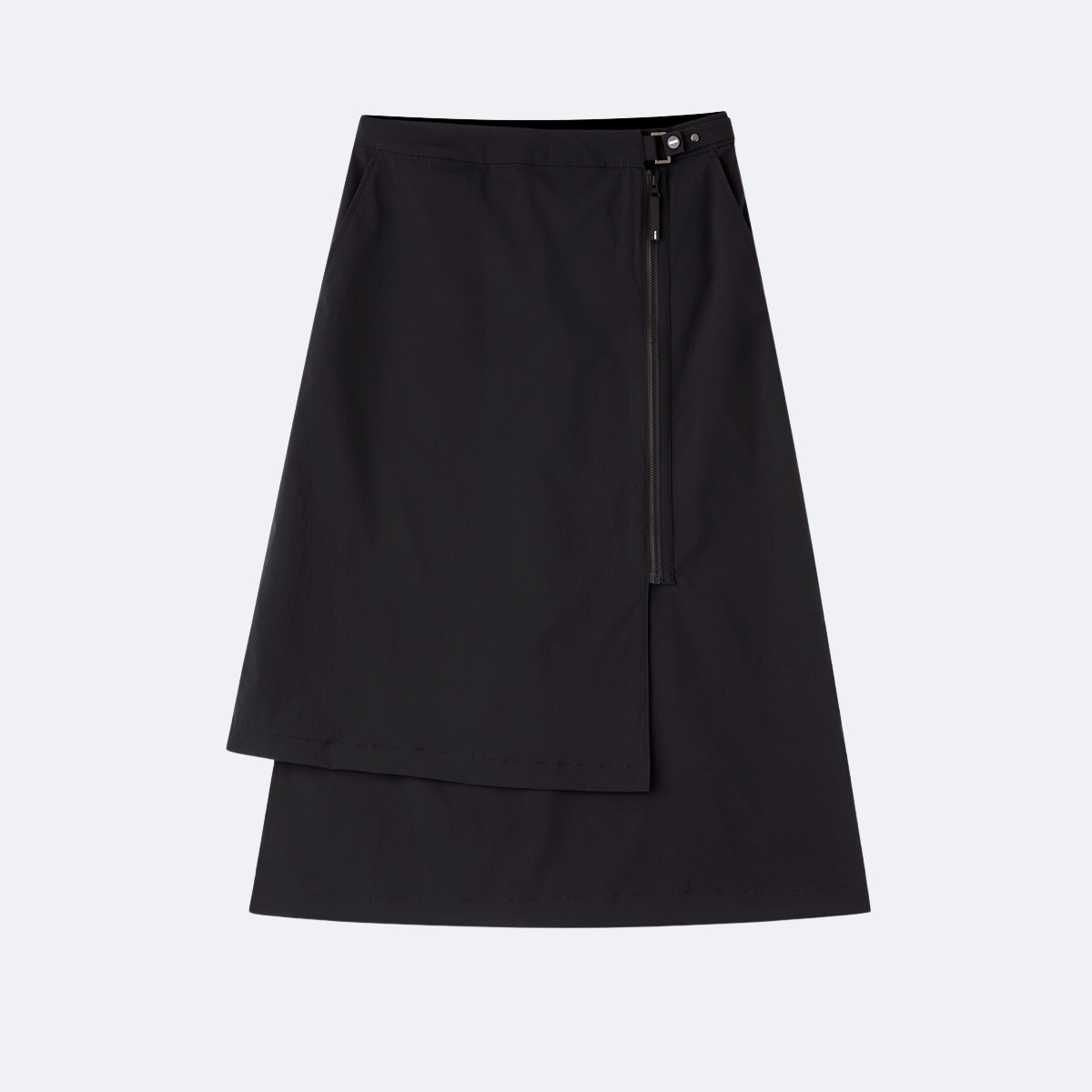 女裝不規則兩層式工裝半身中長裙