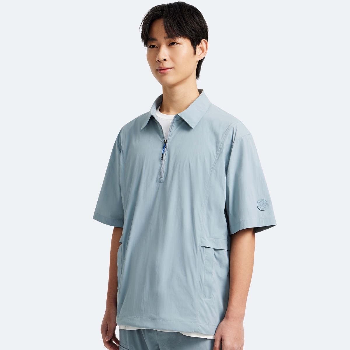 男裝半拉鏈短袖 POLO 裇