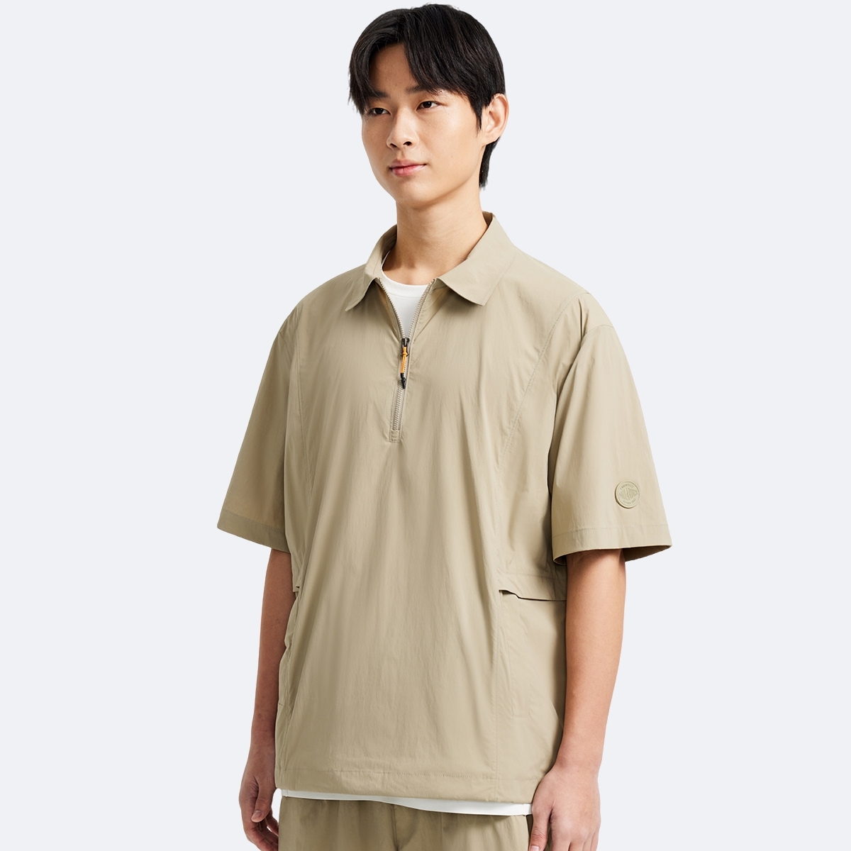 男裝半拉鏈短袖 POLO 裇