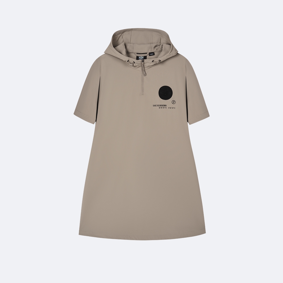 女裝 LOGO 半拉鏈寬鬆連帽連身裙
