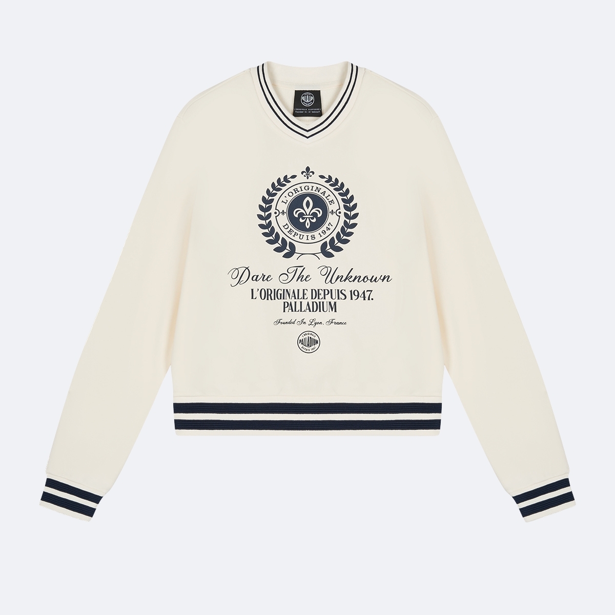 女裝 LOGO 拼色線條衛衣