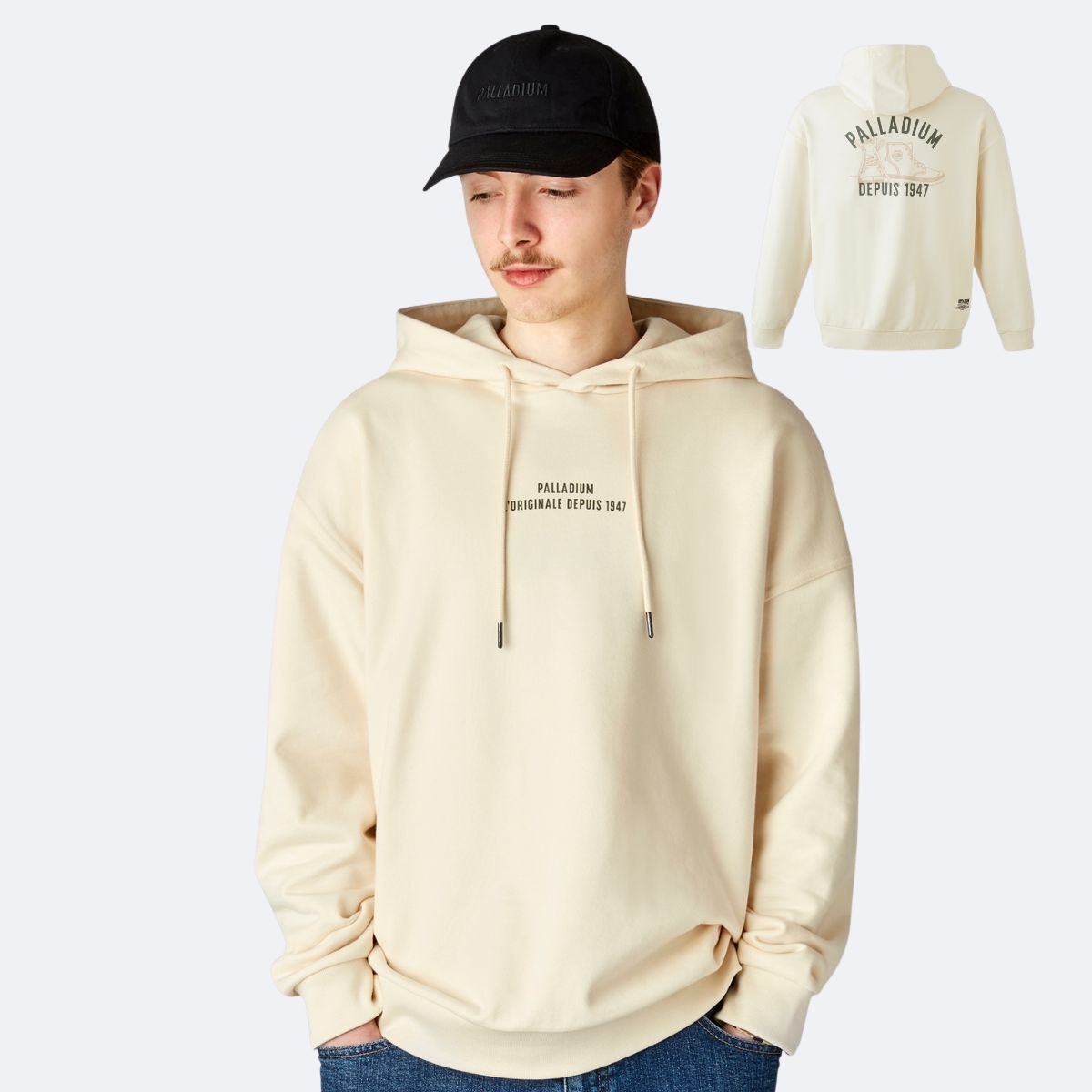 男裝 PALLADIUM LOGO 寬鬆連帽衛衣