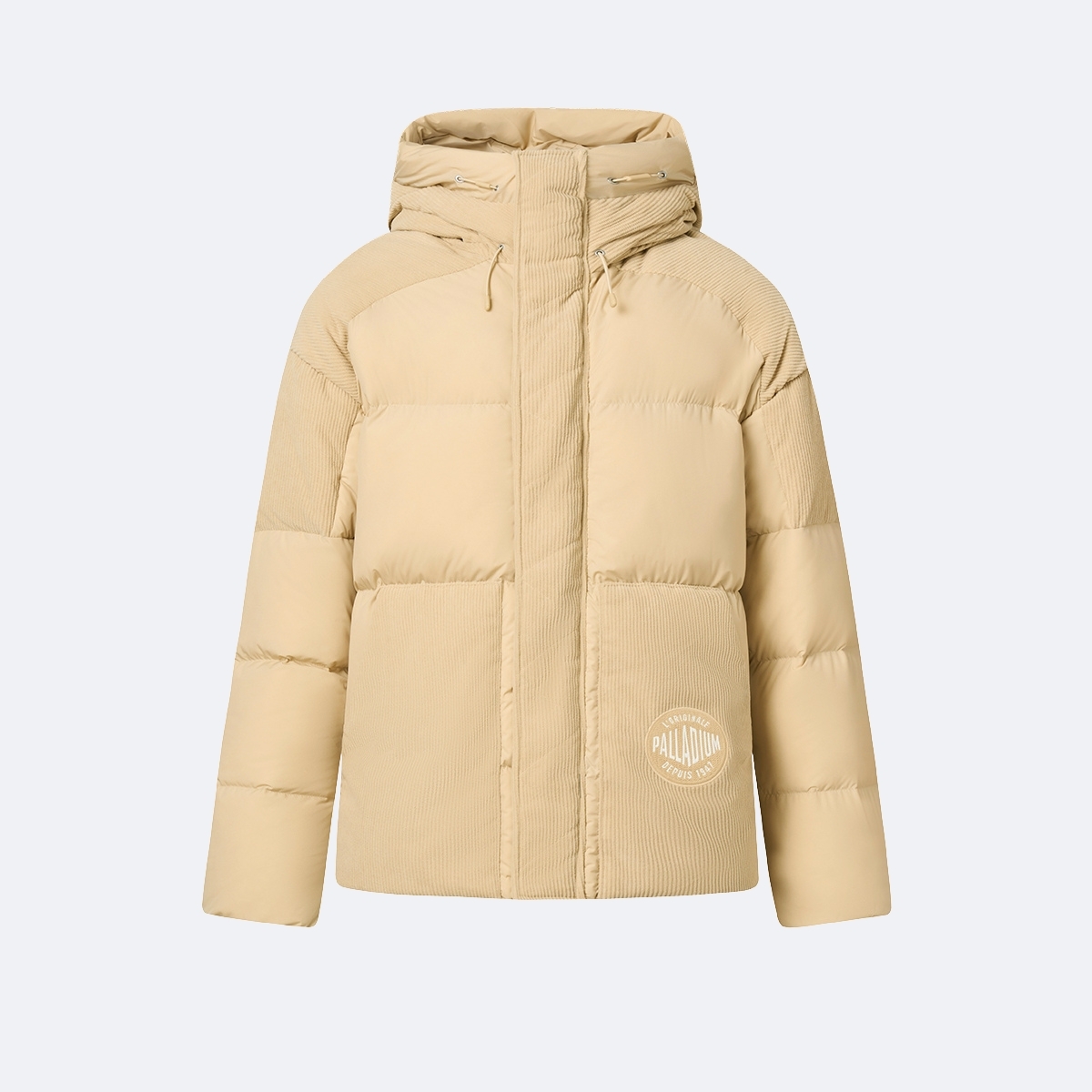 男裝 PALLADIUM LOGO 燈芯絨連帽羽絨外套