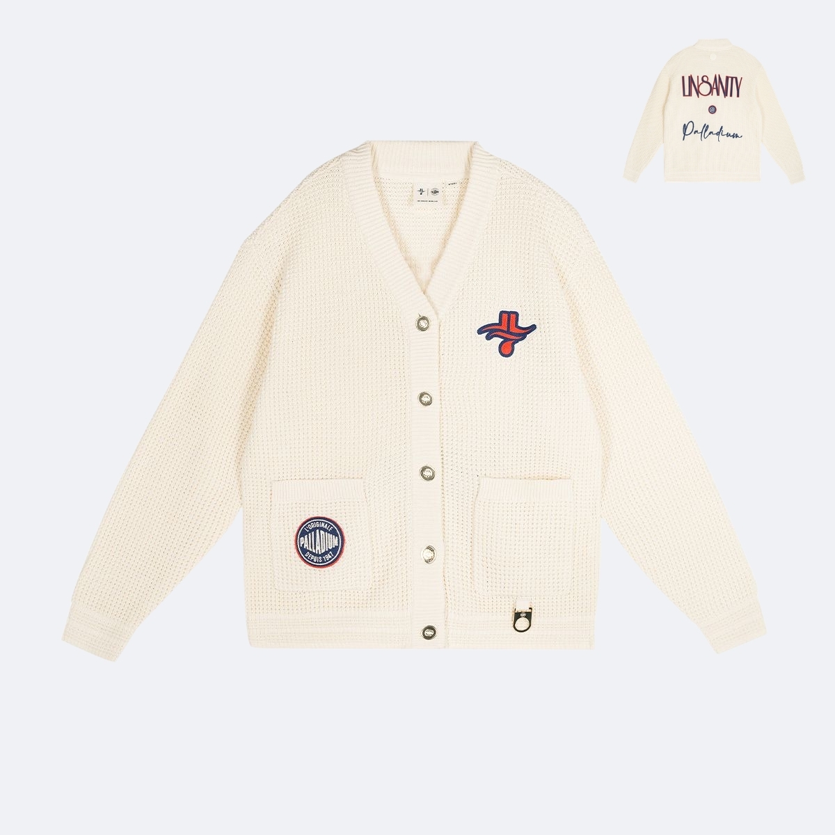 男裝 PALLADIUM X JEREMY LIN LINSANITY LOGO 開襟毛衣