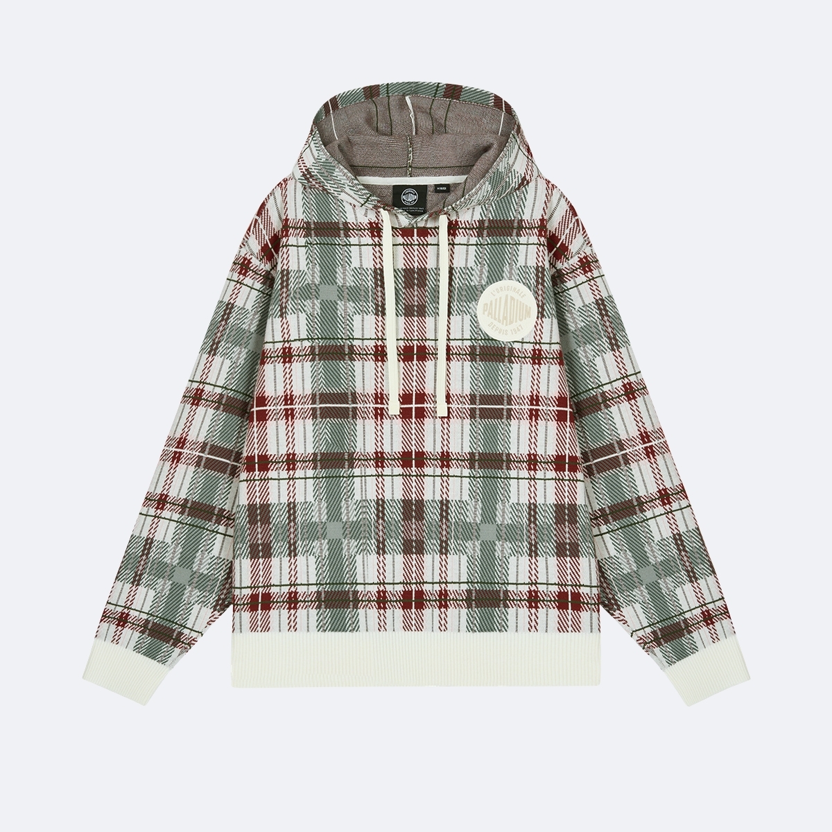 男裝 PALLADIUM LOGO 格紋針織連帽衛衣