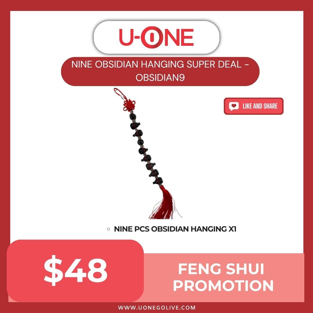 NINE OBSIDIAN HANGING SUPER DEAL - OBSIDIAN9