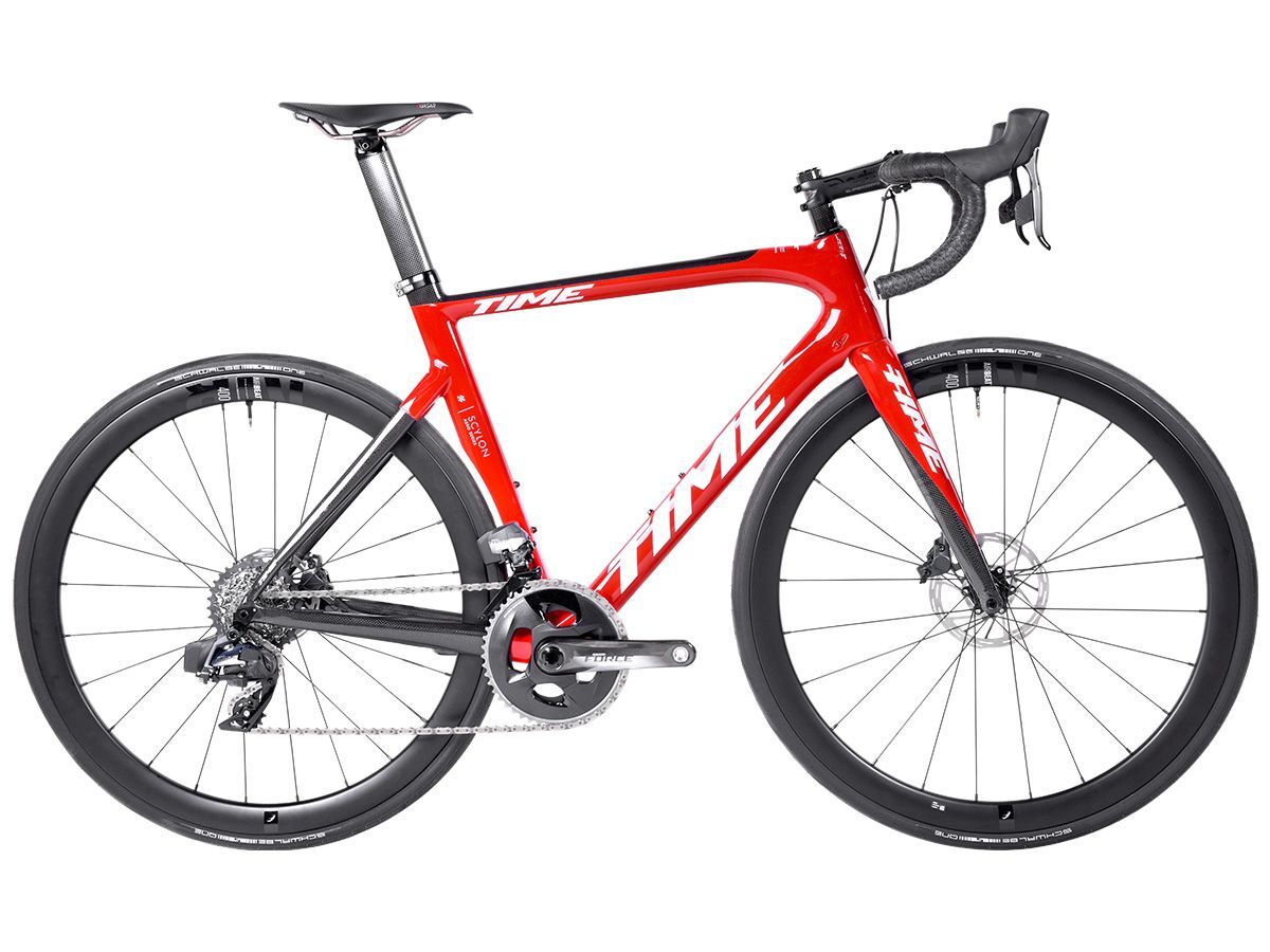 TIME Scylon 空力車 - Gloss Red/競速紅 - Sram Force etap AXS 2x12