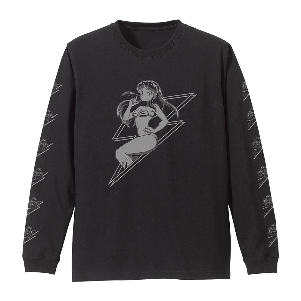 ﾗﾑの電撃袖ﾘﾌﾞﾛﾝｸﾞｽﾘｰﾌﾞTｼｬﾂ/BLACK COSPA 060826