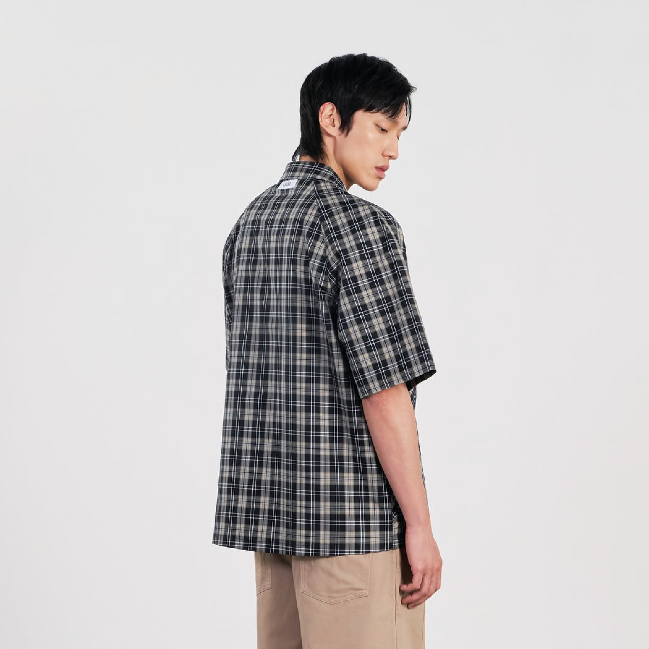 CHOIR Panel Shirt 弧形剪裁格紋襯衫 [PS01]