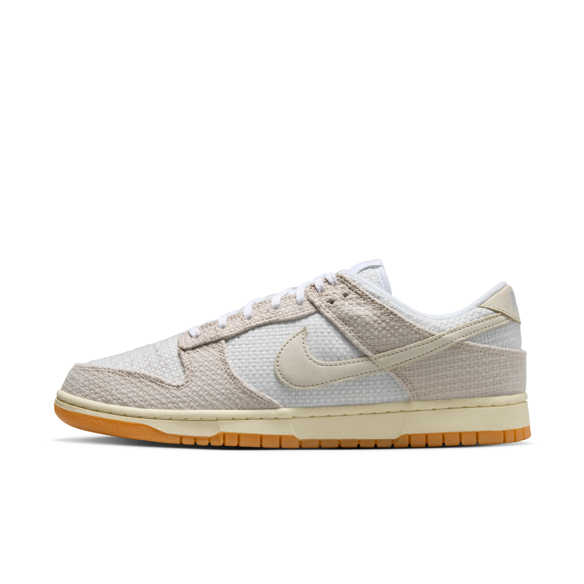 男鞋 NIKE DUNK LOW RETRO SE 椰奶杏白 亞麻 編織 復古 低筒 休閒鞋【II7078-200】