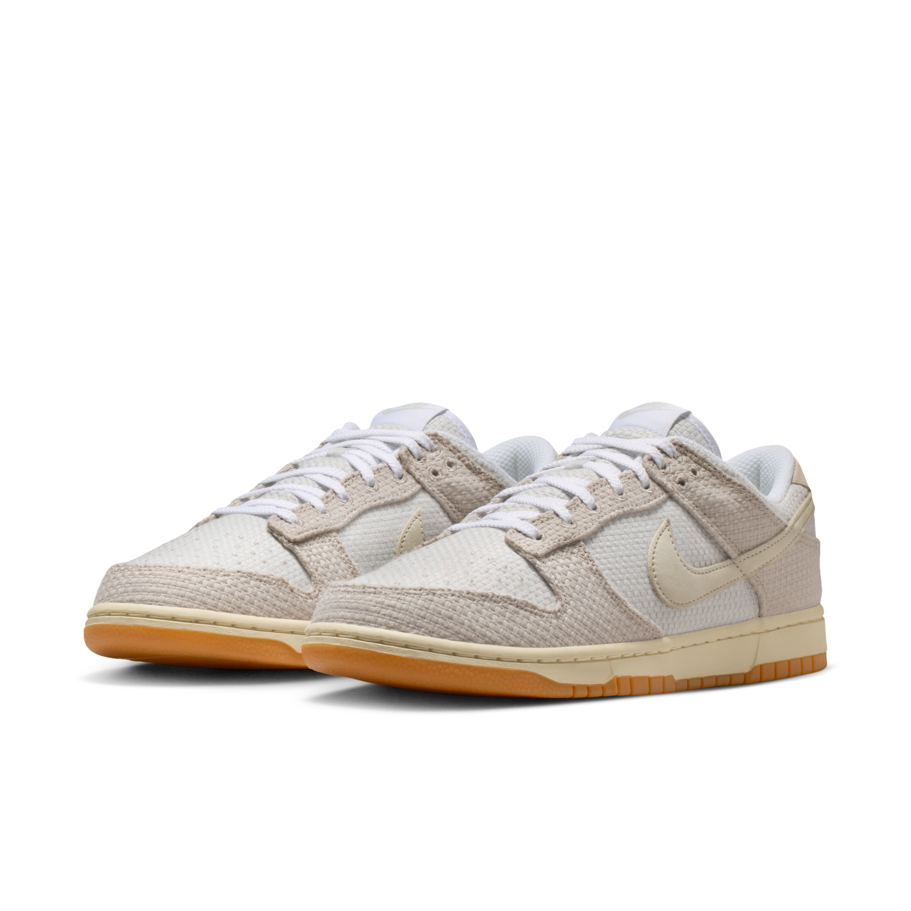 男鞋 NIKE DUNK LOW RETRO SE 椰奶杏白 亞麻 編織 復古 低筒 休閒鞋【II7078-200】