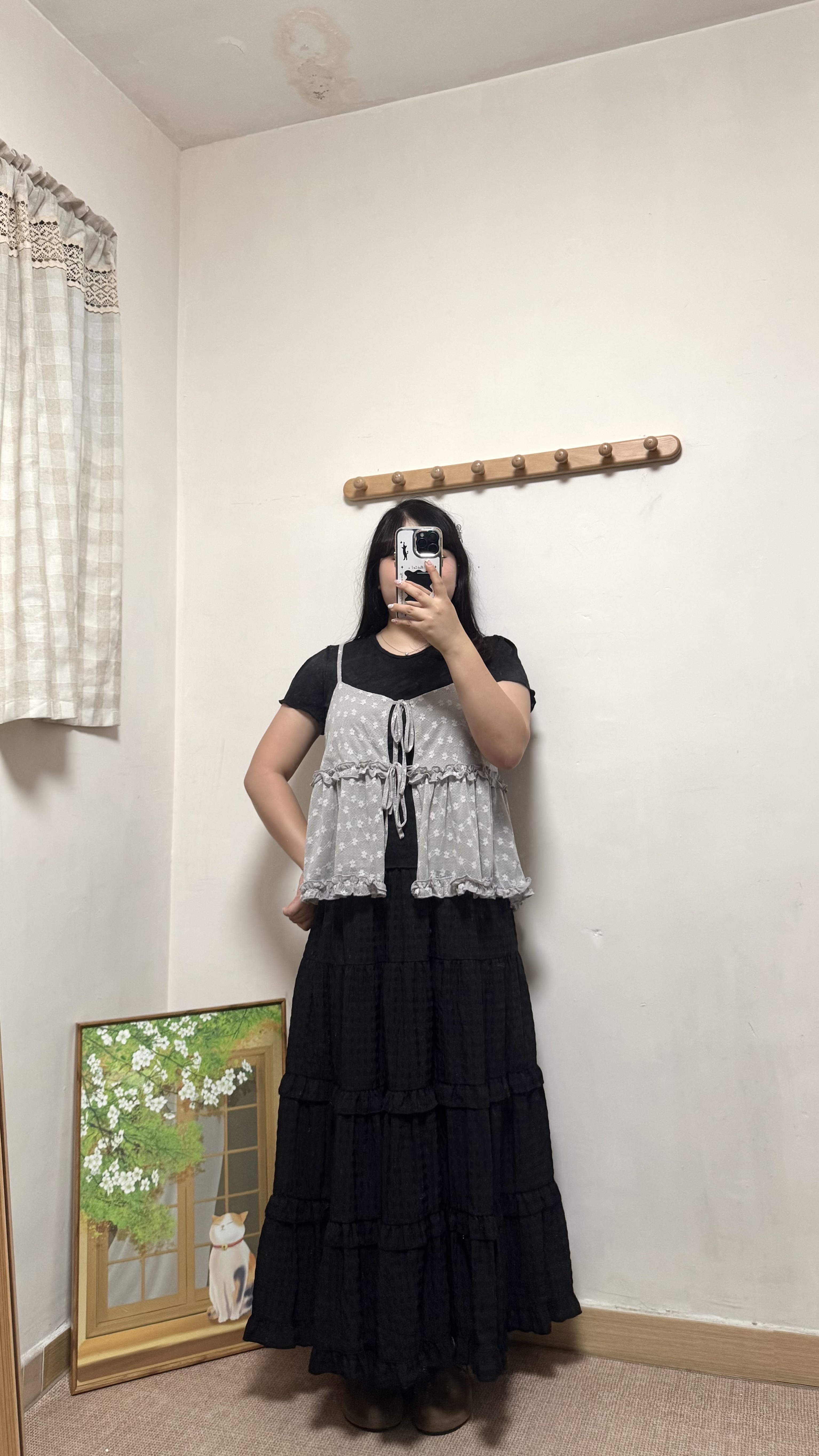 小花圓領Top