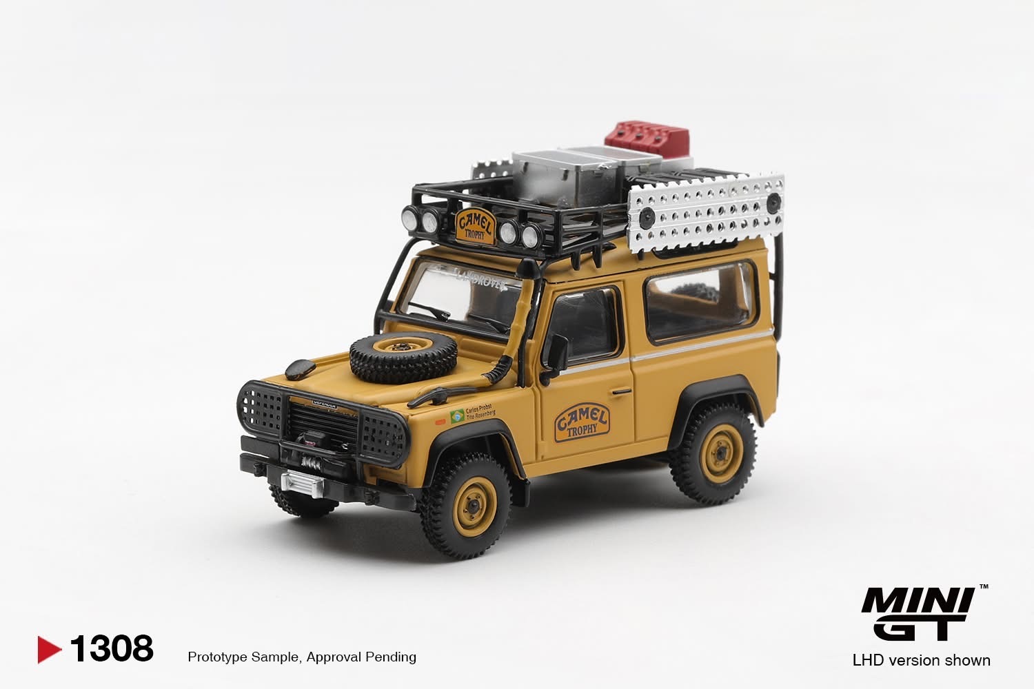 預訂 Pre Order - MiniGT 1308 Land Rover Defender 90 1985 Camel Trophy Borneo Team Brazil       (MGT01308-L/ MGT01308-BL)